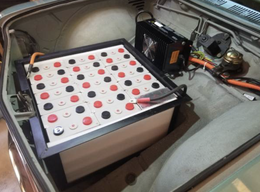 1964 Corvair Monza EV batteries front